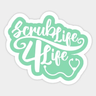 Scrub Life 4 Life Medical Stethoscope Sticker